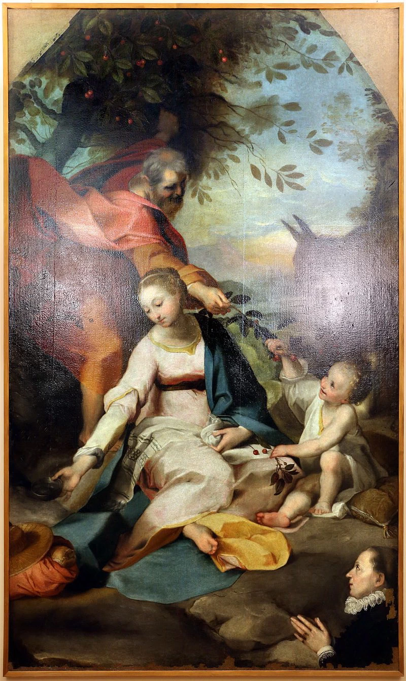 Riposo durante la fuga in egitto con una devota - Pinacoteca diocesana, Senigalia, Barocci Federico